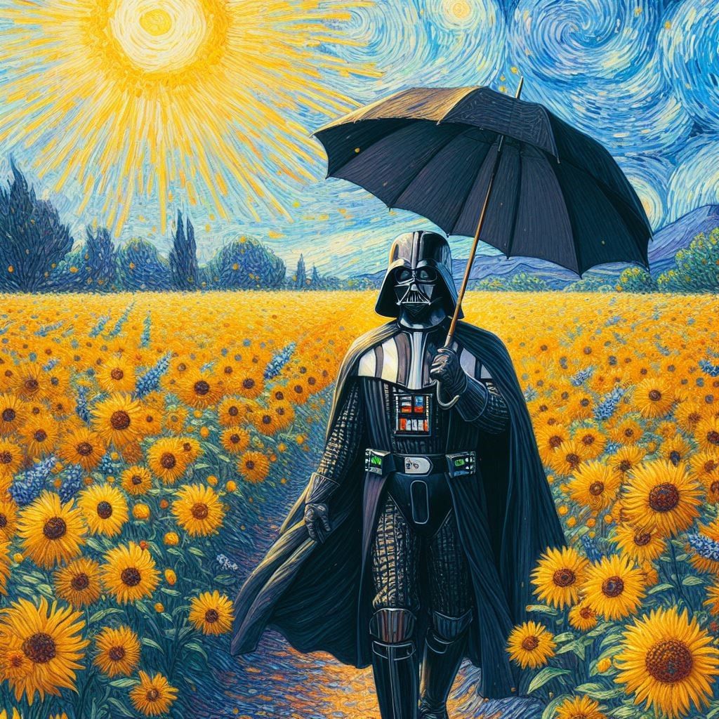 Strolling among the sunflowers