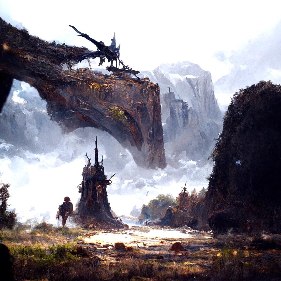 Cinematic fantasy landscape
