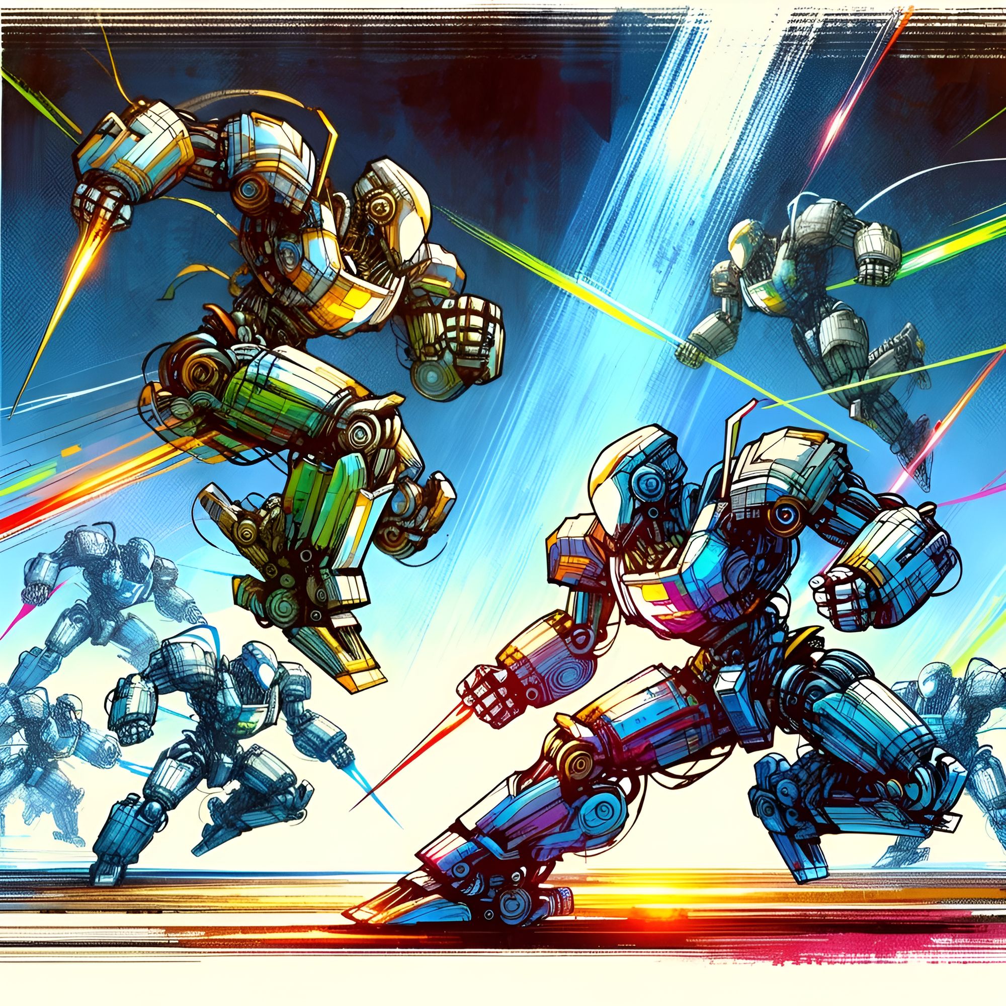 The Battle Of The Bots - AI Generated Artwork - NightCafe Creator