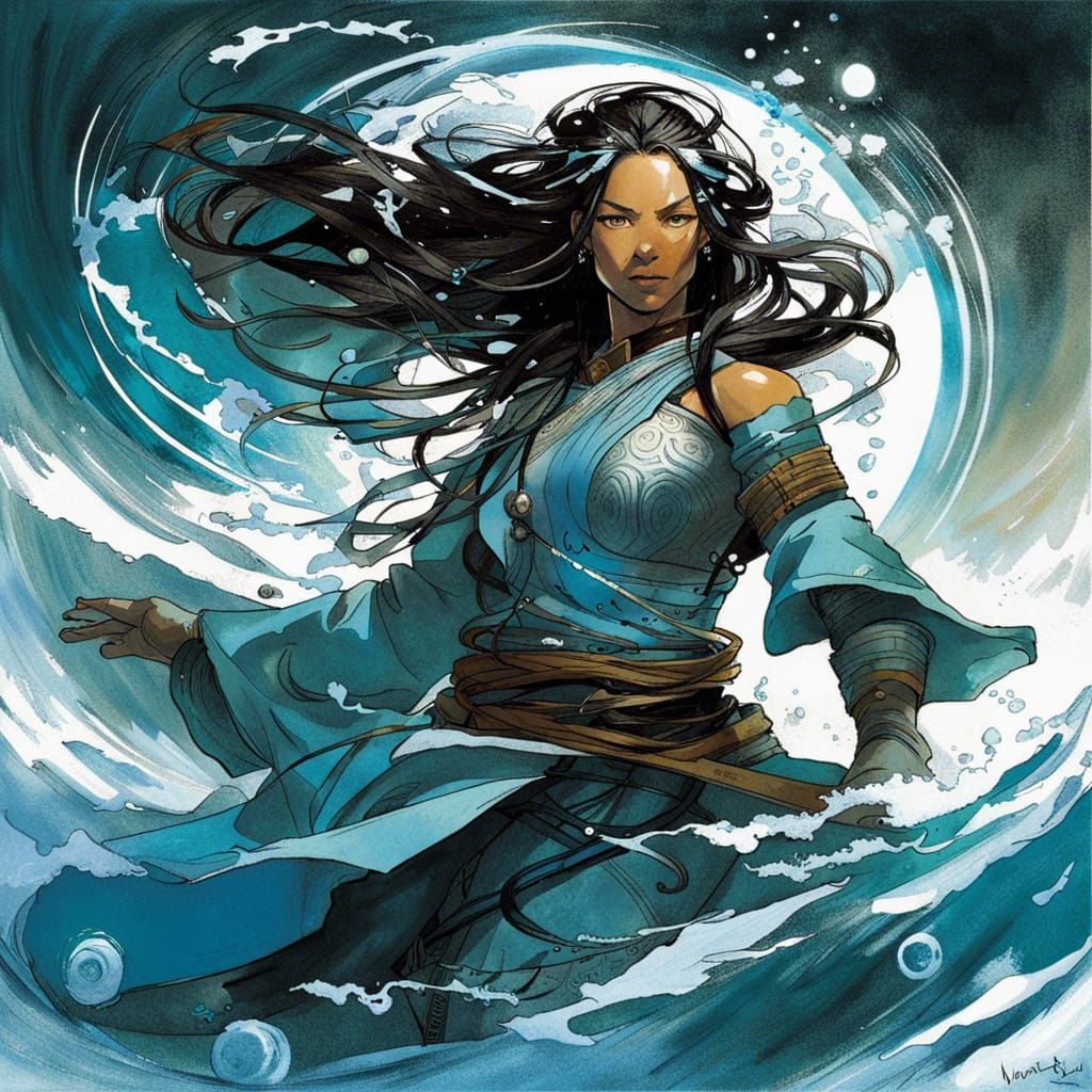 Katara the Waterbender  by @CatFish
