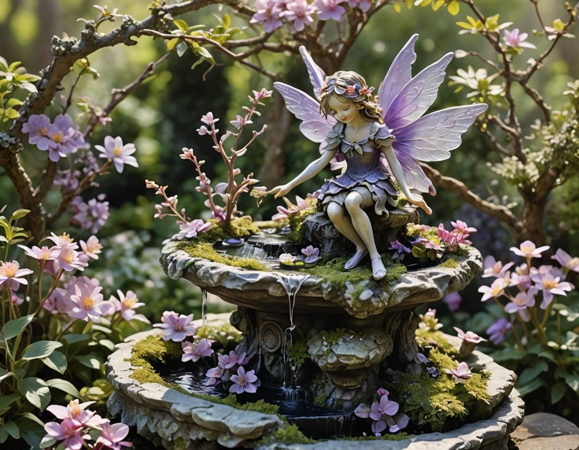 A whimsical Miniature-Fairy crafted from delicately arranged...