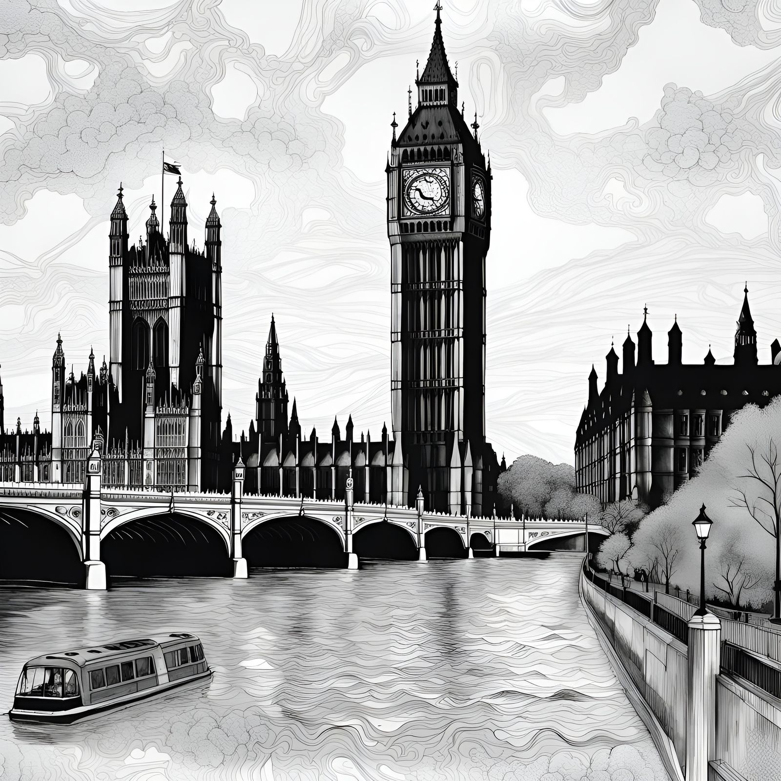 London line art