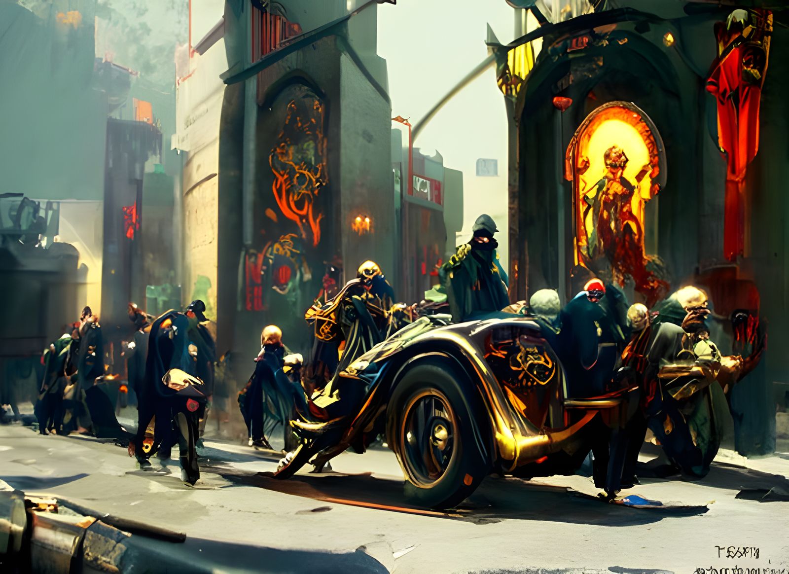 Organised crime on the streets of burning city hell sinister...