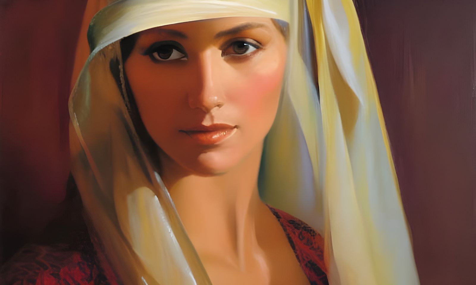 beautiful lady in veil,