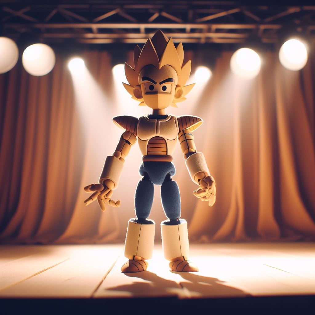 Vegeta Wooden Doll