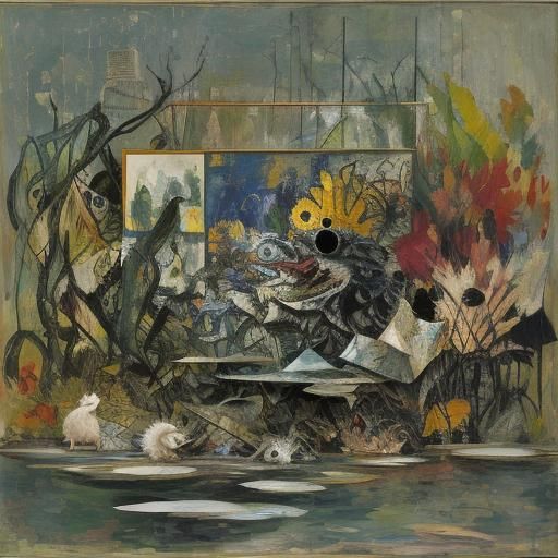 A hedgehog mired in a swamp of abstract art, and a swamp of ...