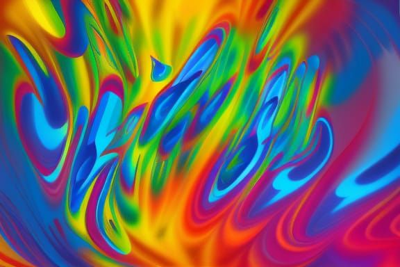 Nervous spatial expressive abstract calligraphy