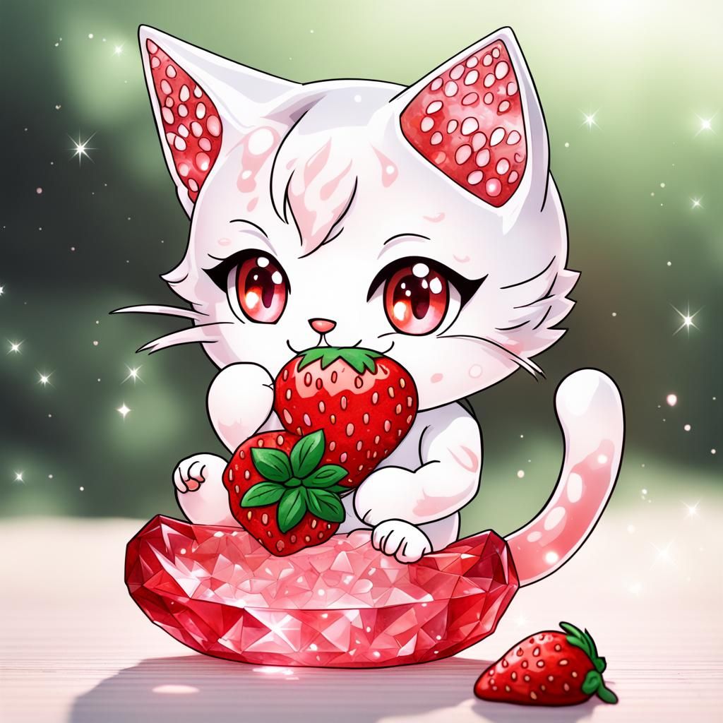 Cat of Strawberries