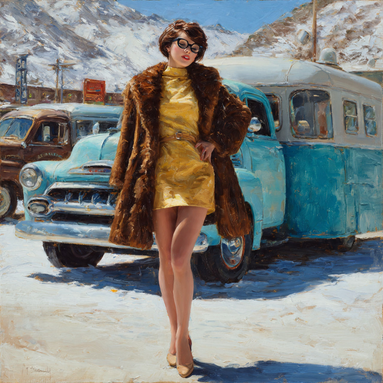 Stretching her legs ...