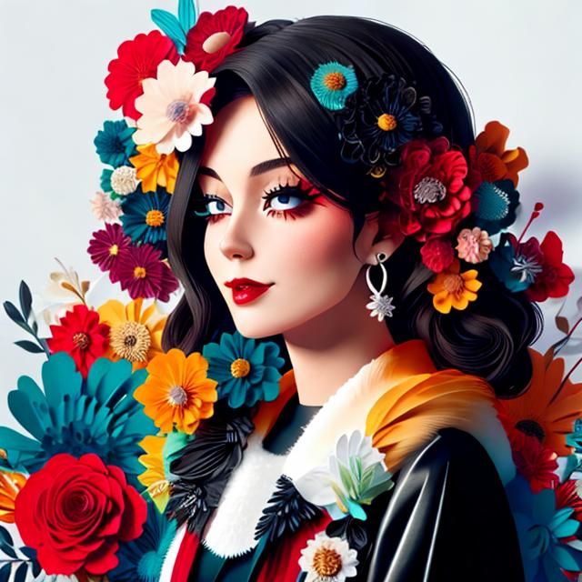  <lora:PaperArt:1.0> She believes in me