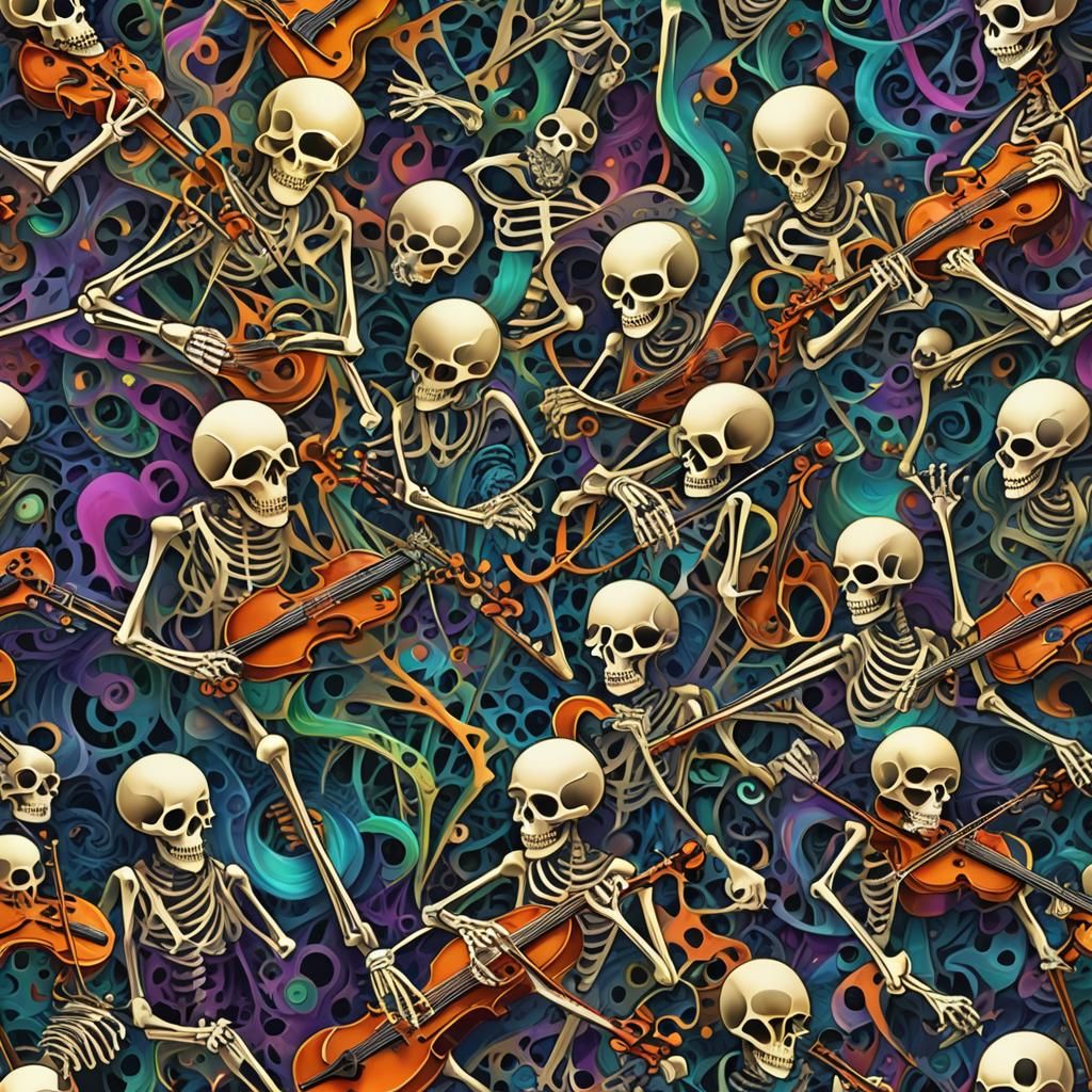 A skeleton orchestra