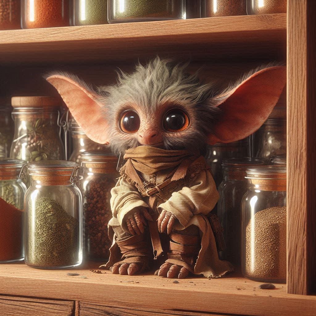 Brownie in the Spice Rack