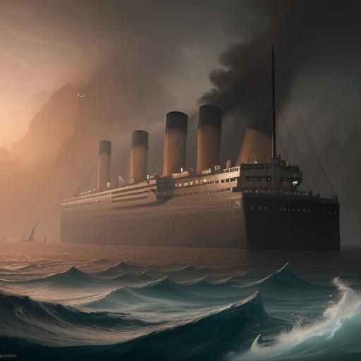 titanic sinking - AI Generated Artwork - NightCafe Creator