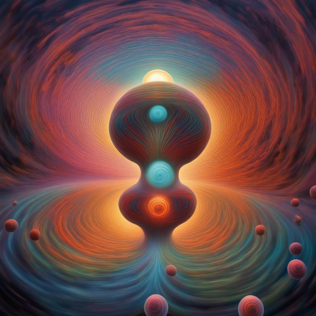 Hypnotic Vortex of Orbs: A Surreal Realm