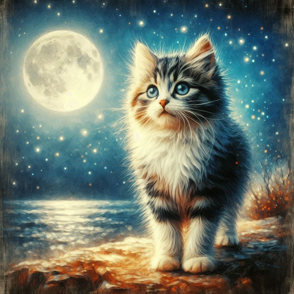 painting of a cat