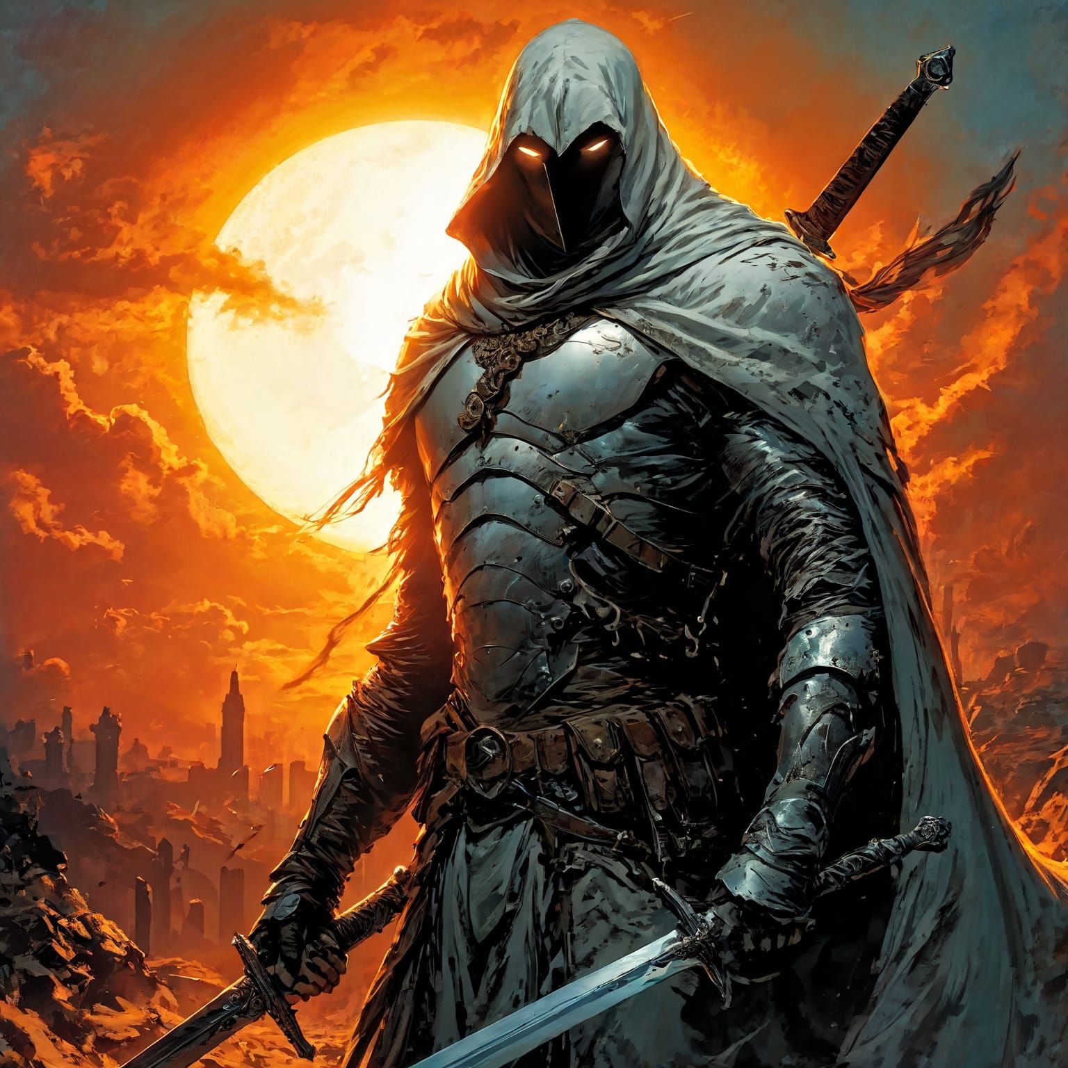 An image depicting a moon knight (Uploaded)