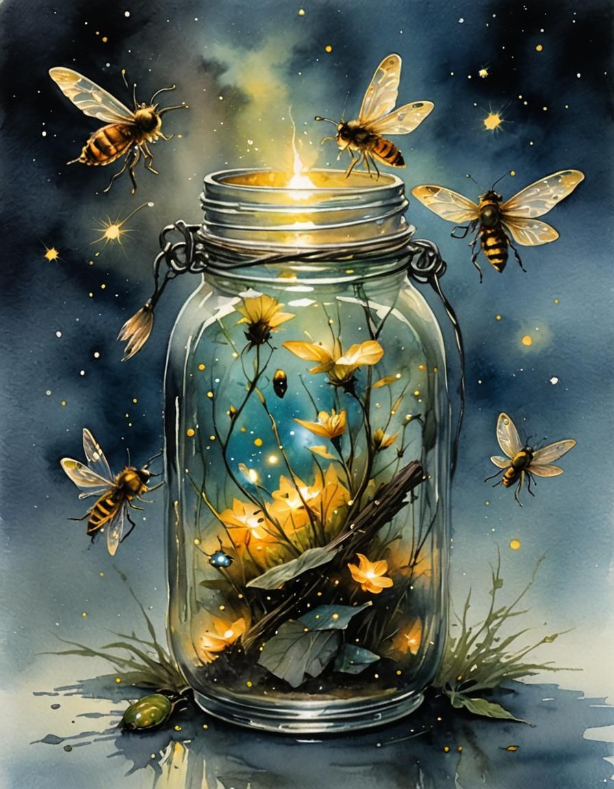 Fireflies  by @Onapona