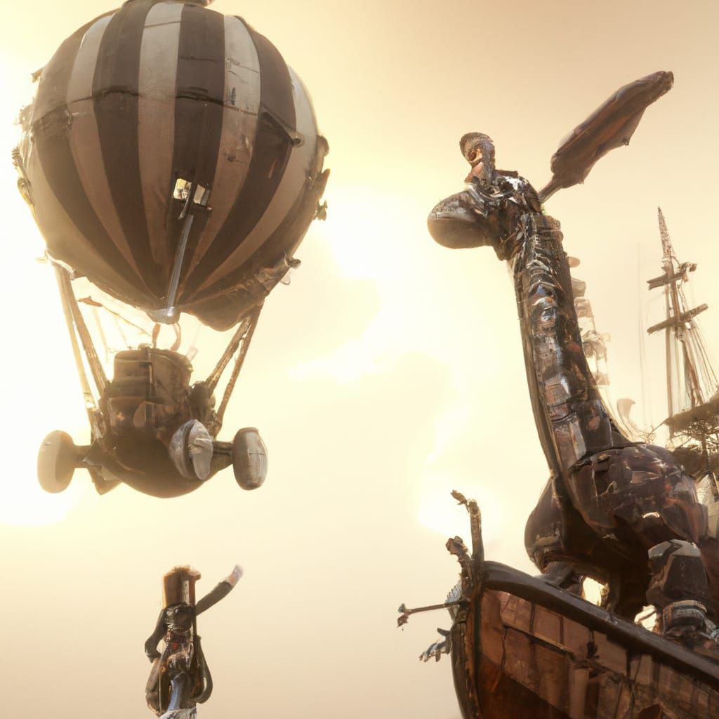 Airship pirate meets steam powered giraff detailed matte pai...