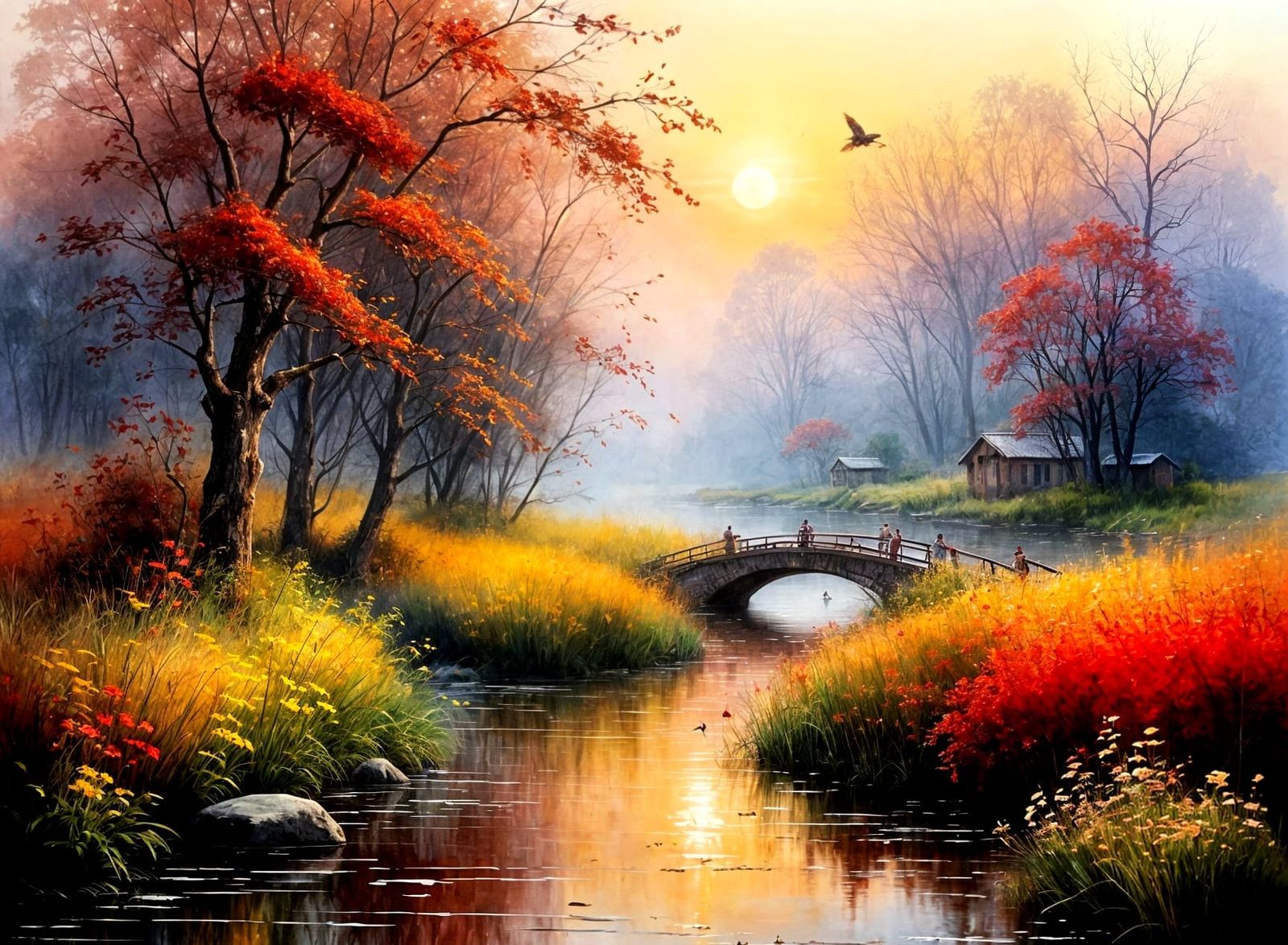 Evening light on meadows    by @Busybee