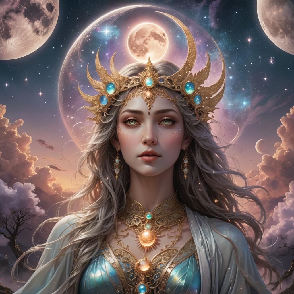 Create an intricate celestial composition representing '3 mo...