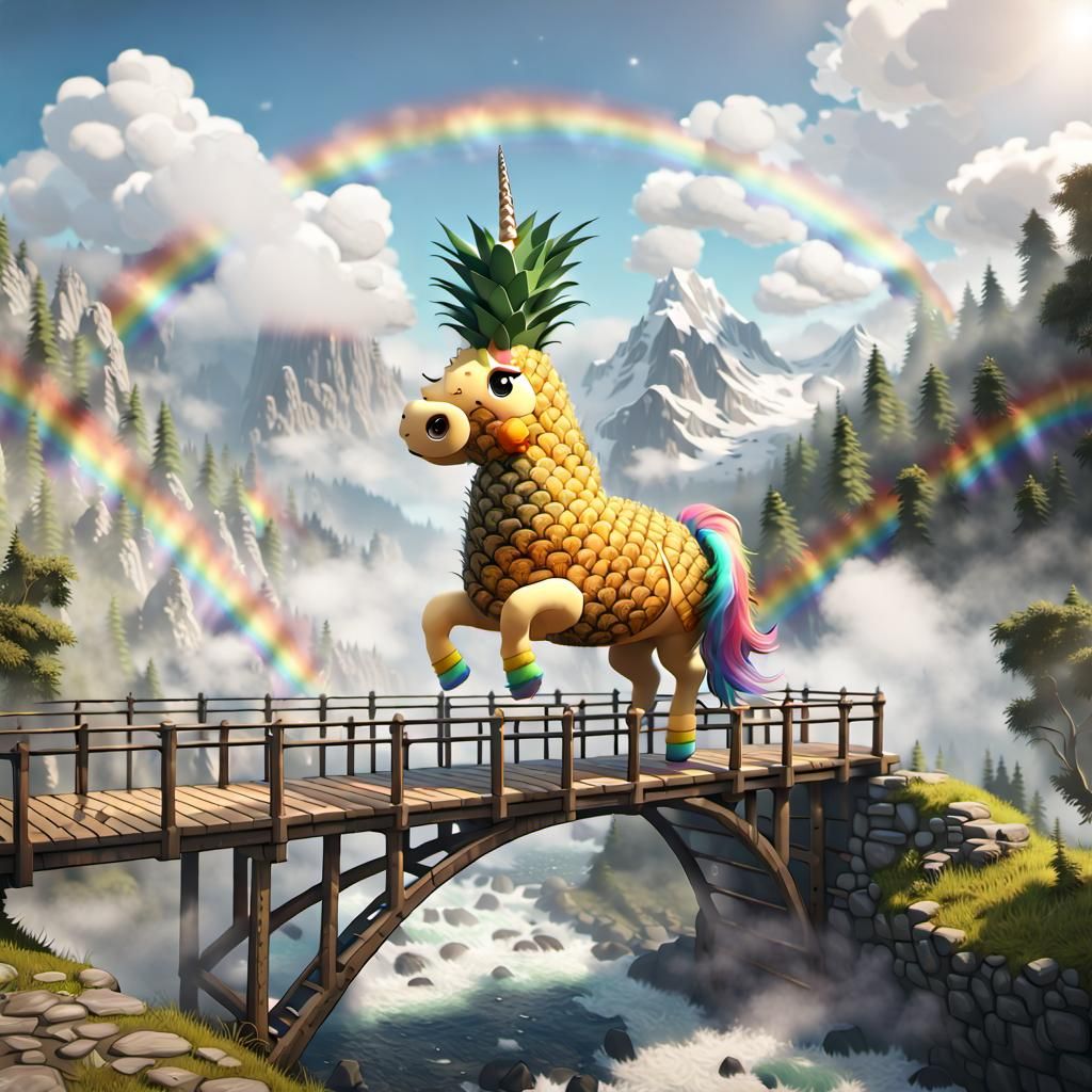 Pineapple Unicorn AI Generated Artwork NightCafe Creator