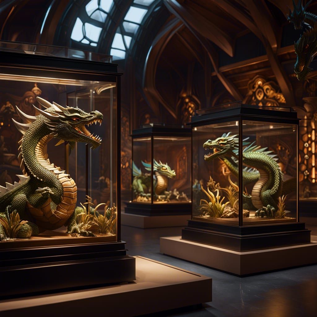 Visiting the Dragon Museum - AI Generated Artwork - NightCafe Creator