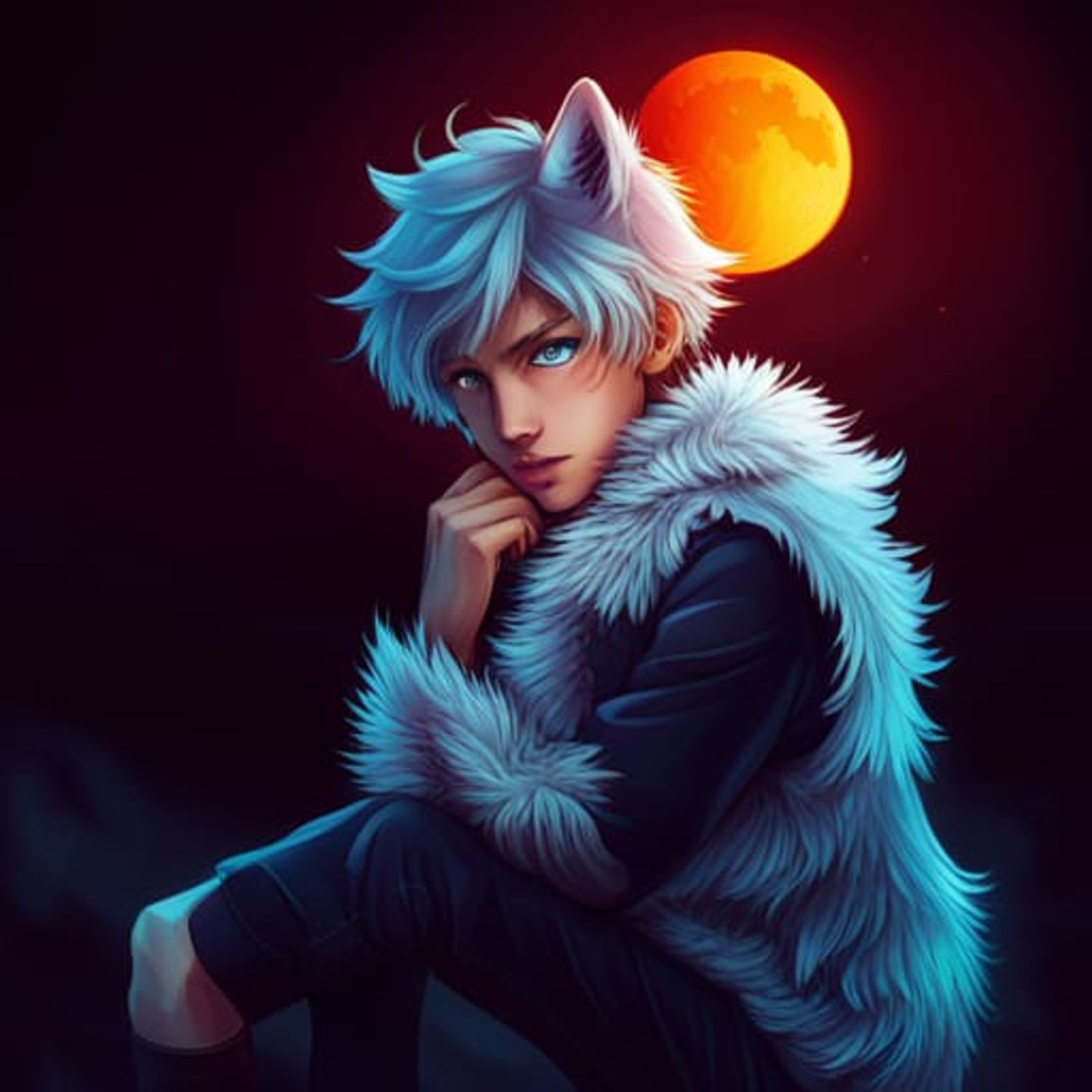wolf anime boy