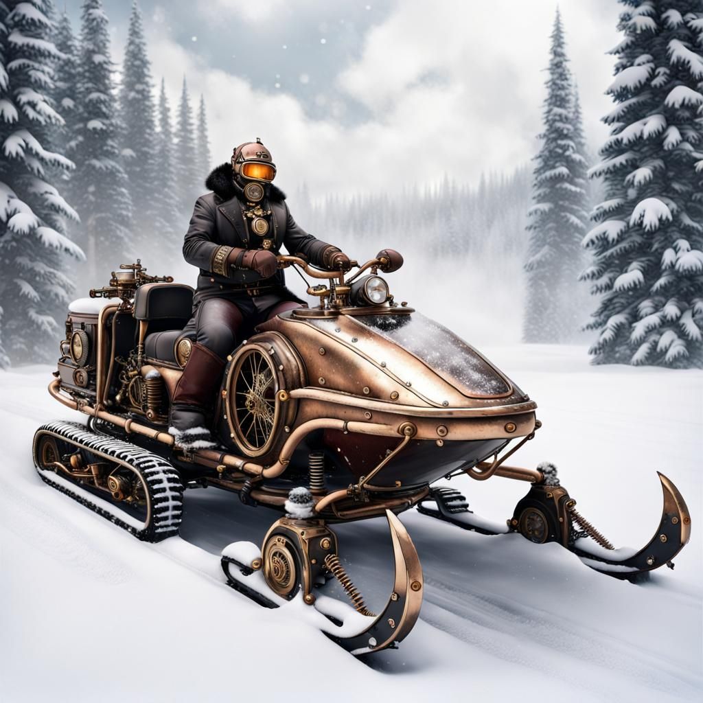 Steampunk snowmobile 