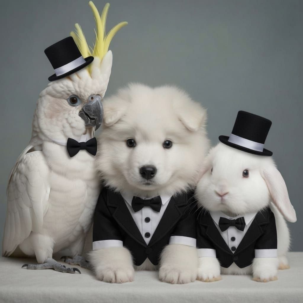 dapper gentlemen in tuxedos