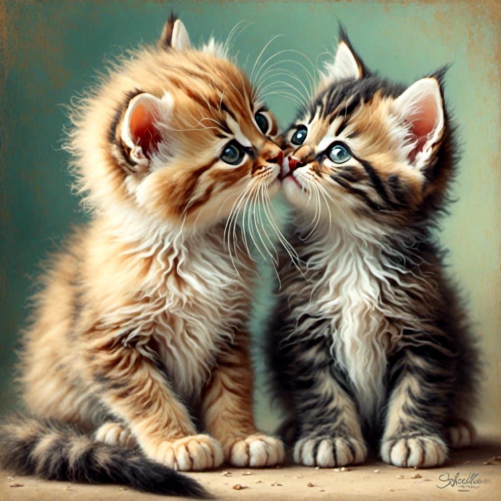  <lora:Cute2:1.0> two kittens nose to nose