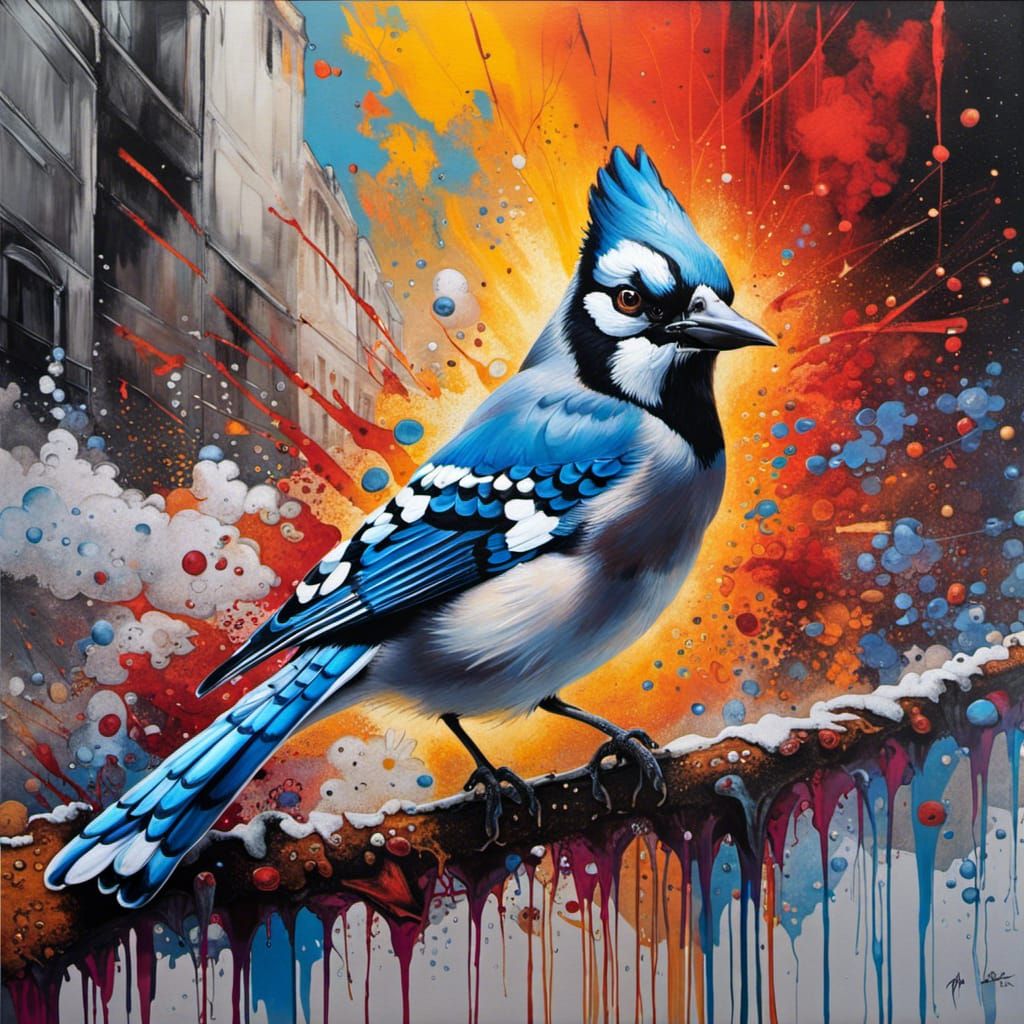 cute baby blue jay - AI Generated Artwork - NightCafe Creator