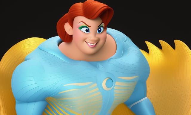 Winx bloom Bodybuilder Pixar, Disney, concept art, 3d digita...