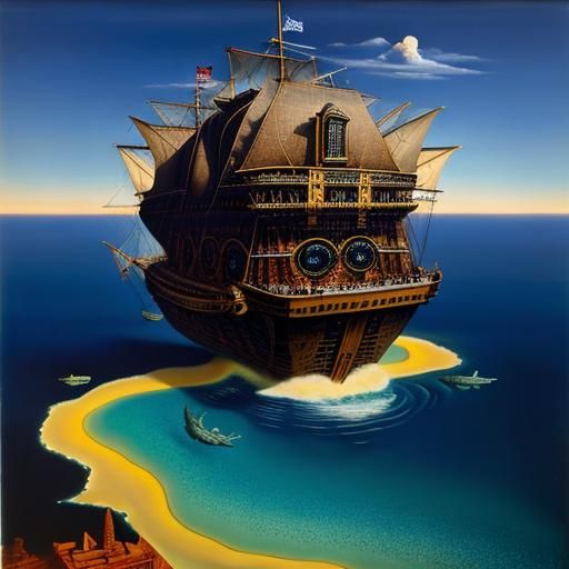Surreal Mutant Chimera in a Dali-esque Seascape
