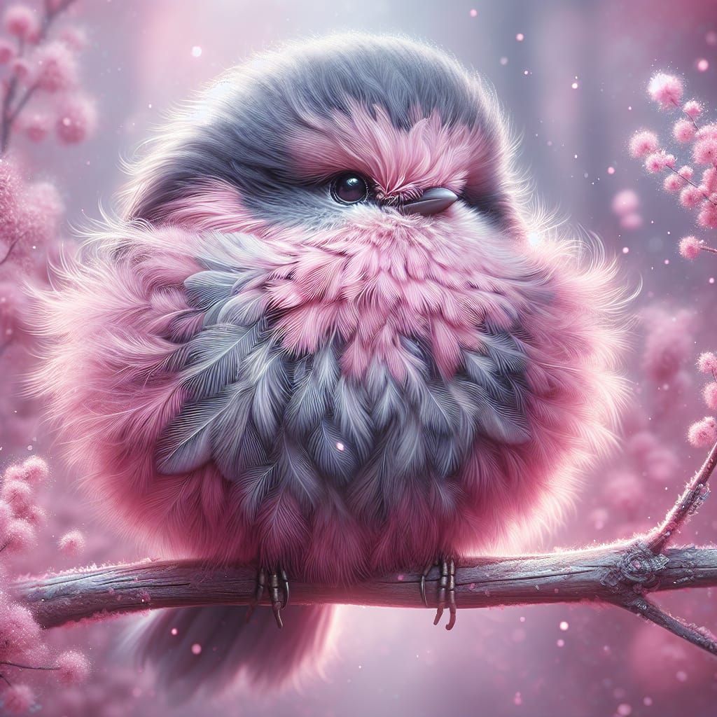 pink and grey bird