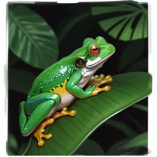 The orange—backed tree frog (Agalychnis moreletii) is a species of tailless amphibian in the family Phyllomedusidae.

The body length is abo...