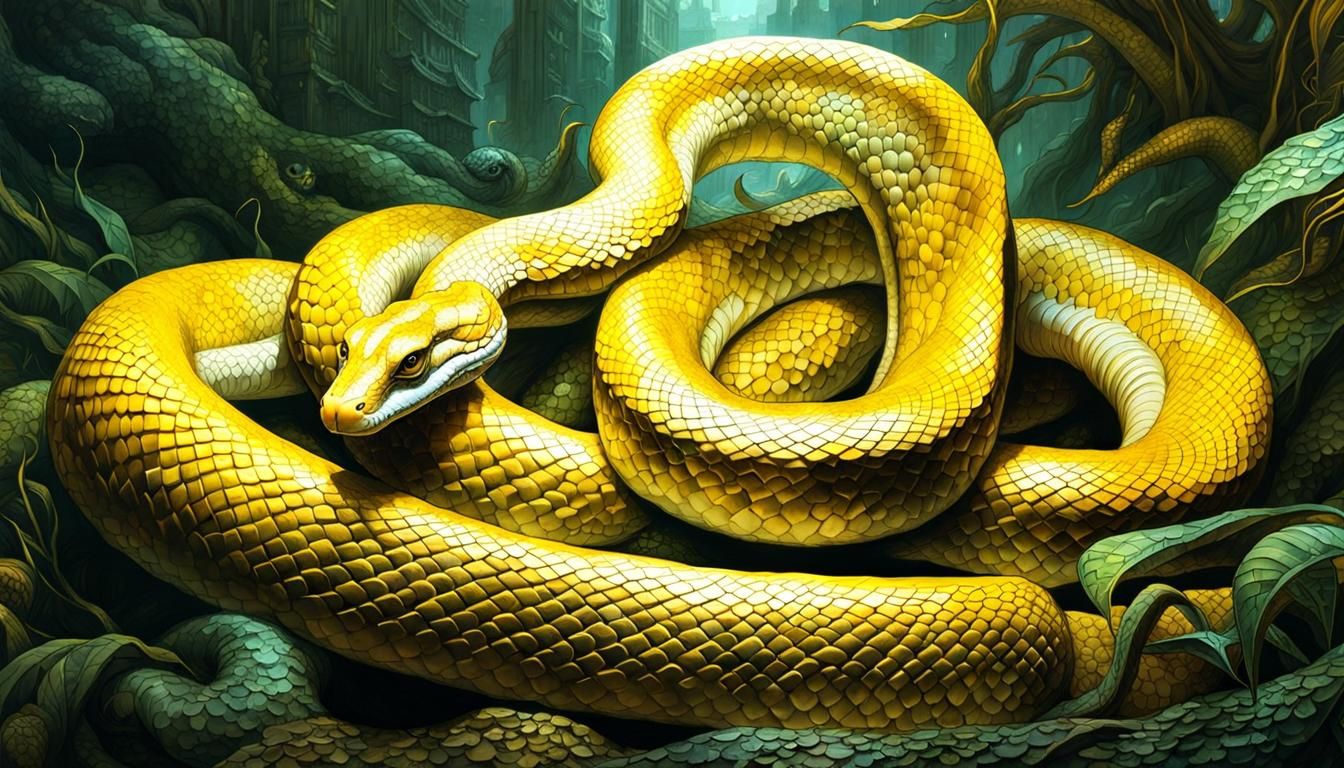 Incredible Giant Jungle Python - AI Generated Artwork - NightCafe Creator