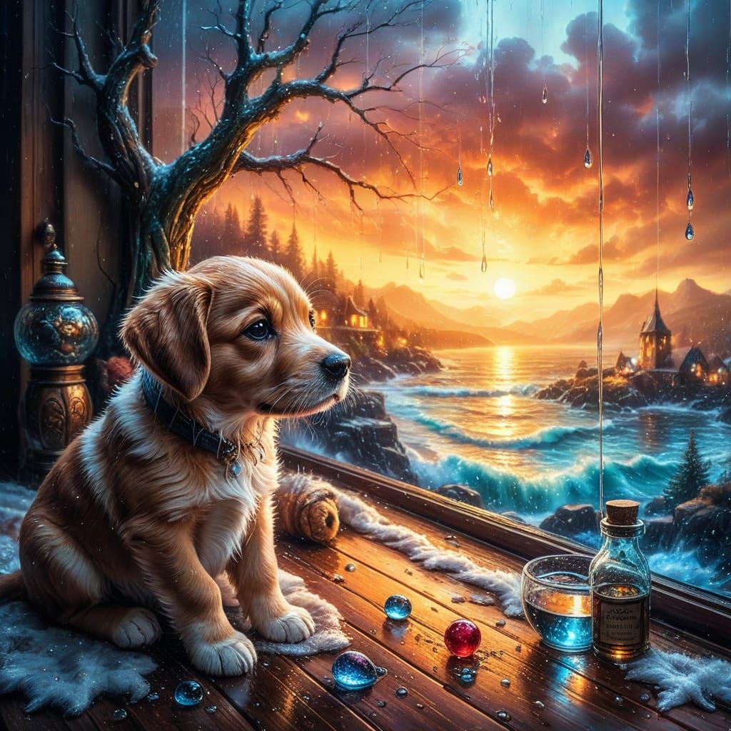 Puppy's Rainy Day Watch 🐶🌧️