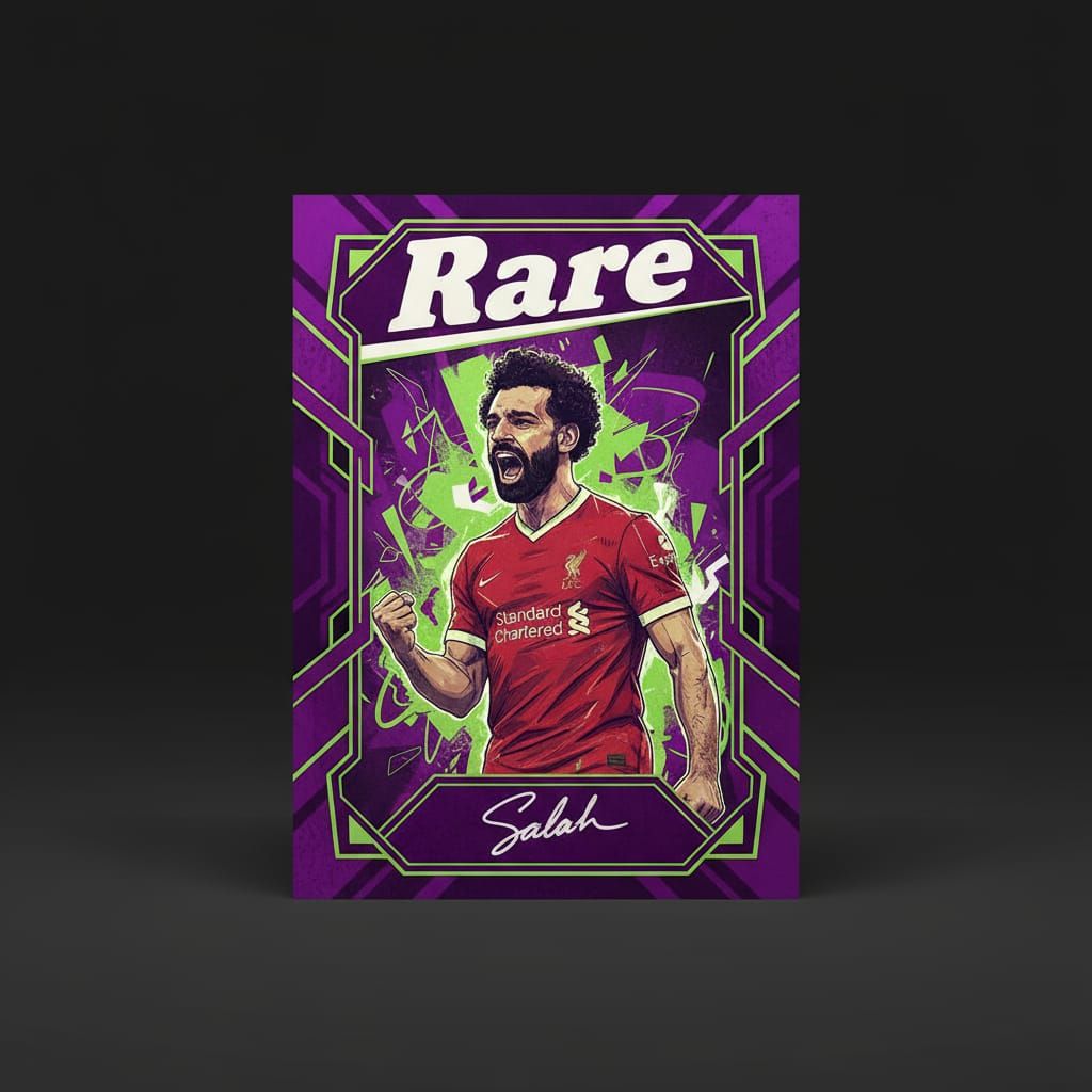Mohamed Salah trading card: rare quality