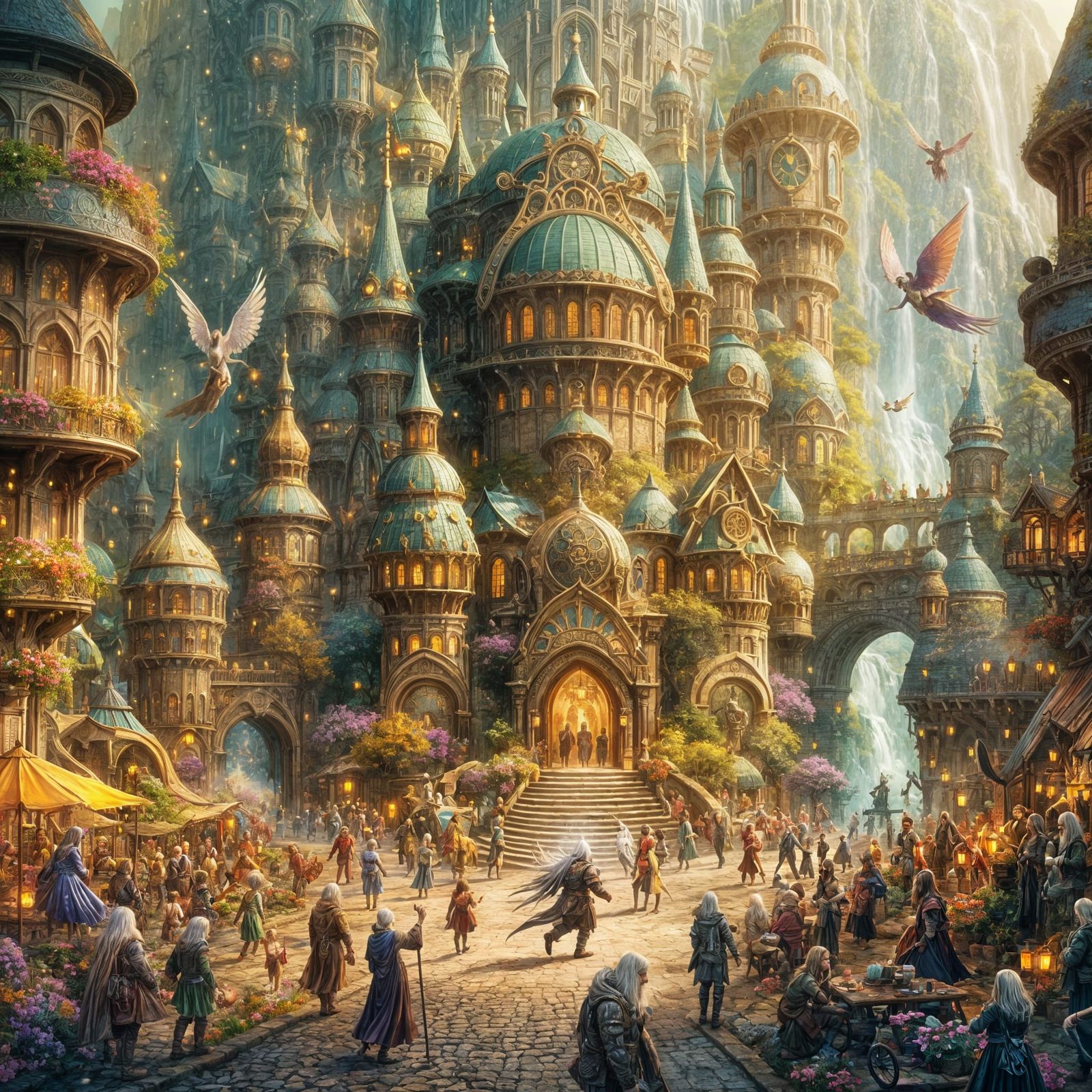 Spring Festival in a Fantasy City