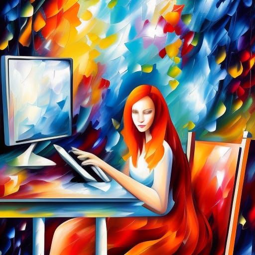 Gina, doesn't want to log off from NightCafe. It's been thre...