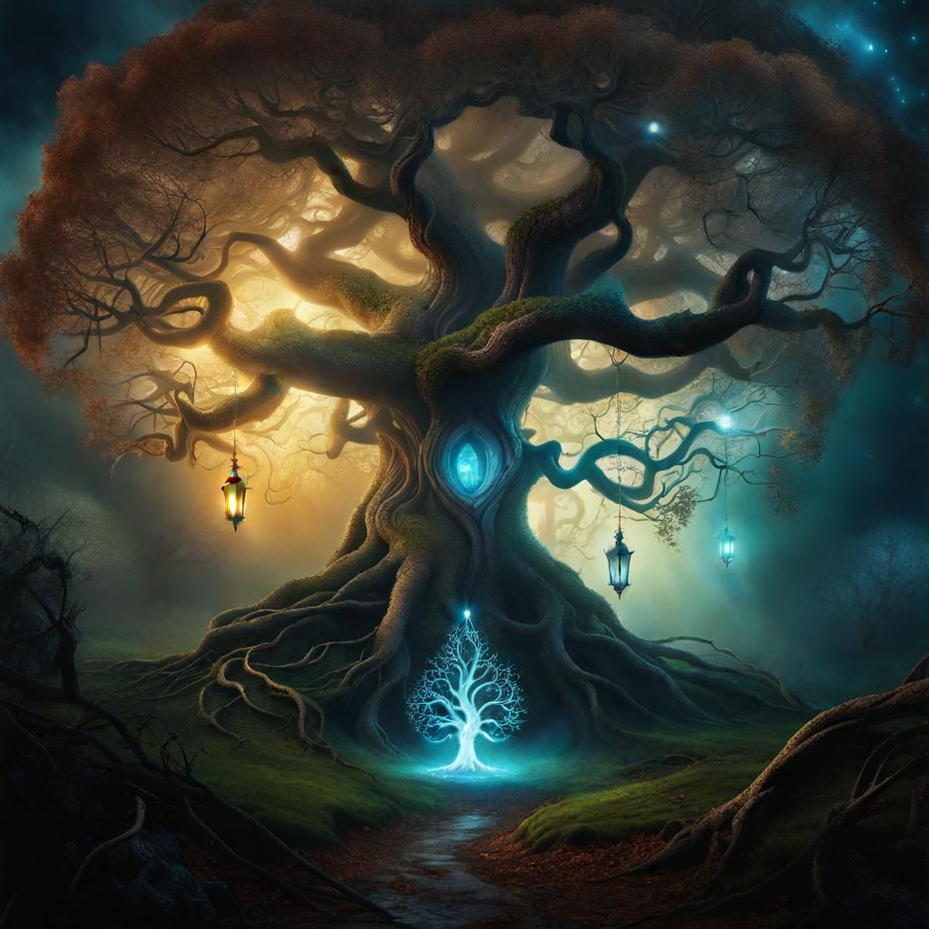 Magical Oak Tree - AI Generated Artwork - NightCafe Creator