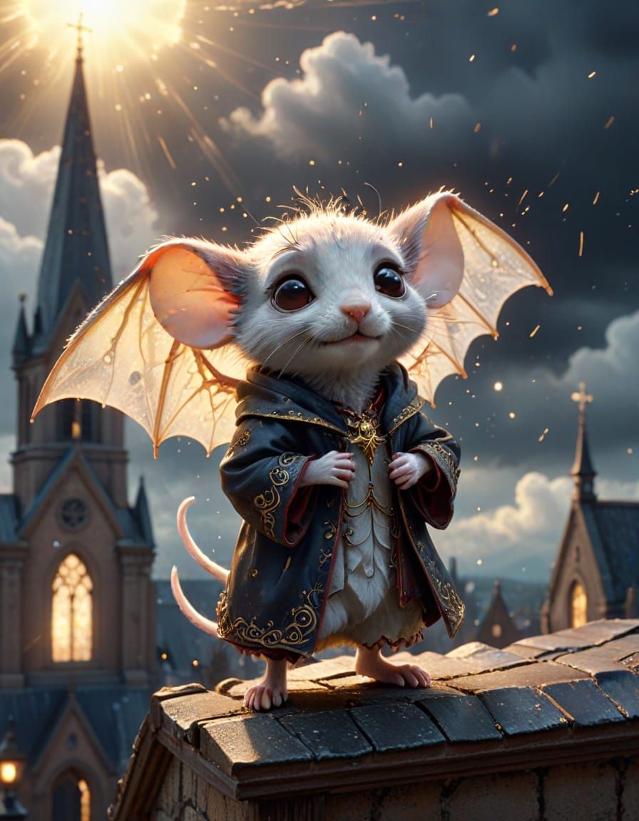 Bat mouse  by @Roswarcus