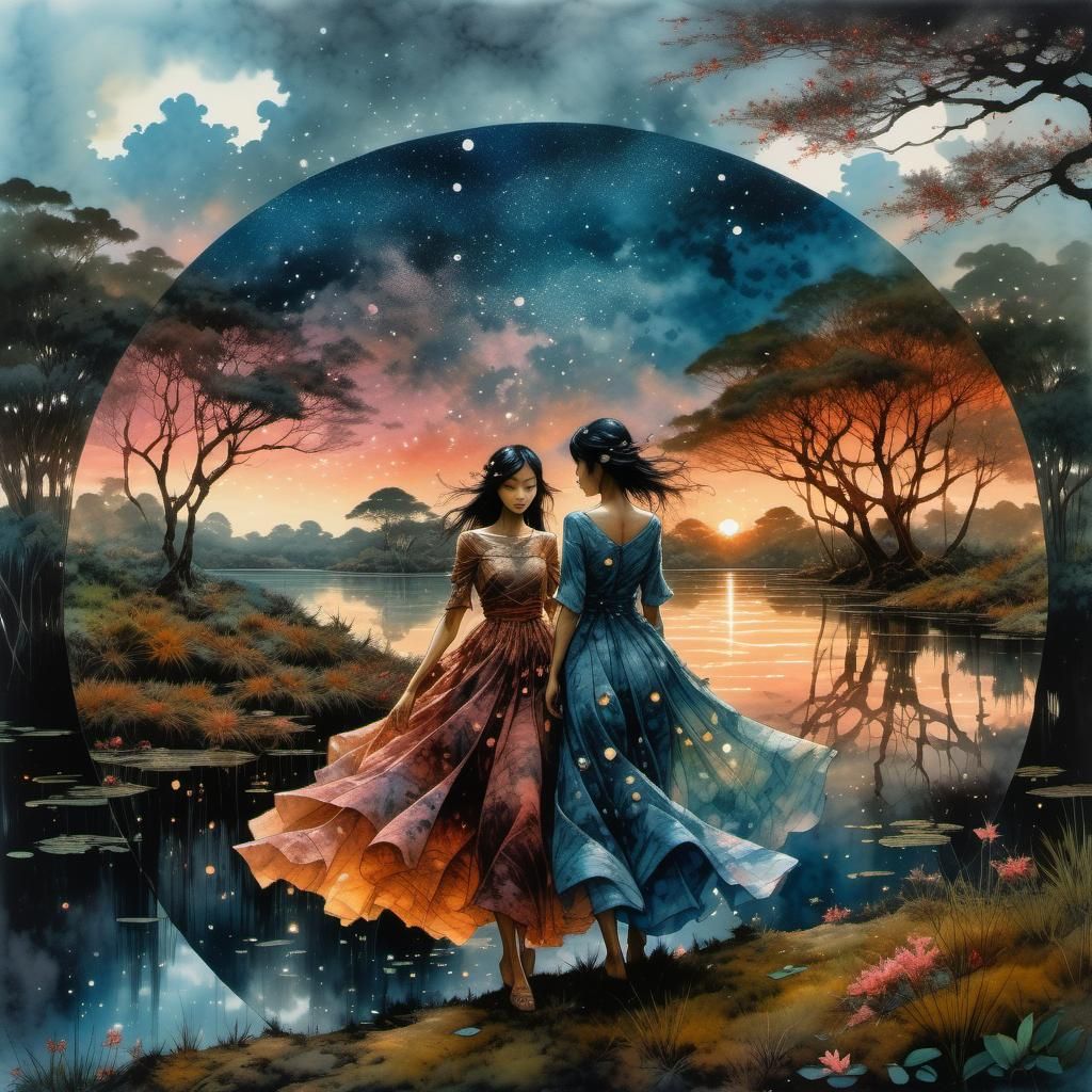 Lady Day meets Lady Night  by @Finni