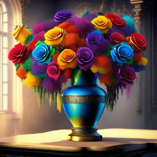 New SD Lora Rainbow flowers 4