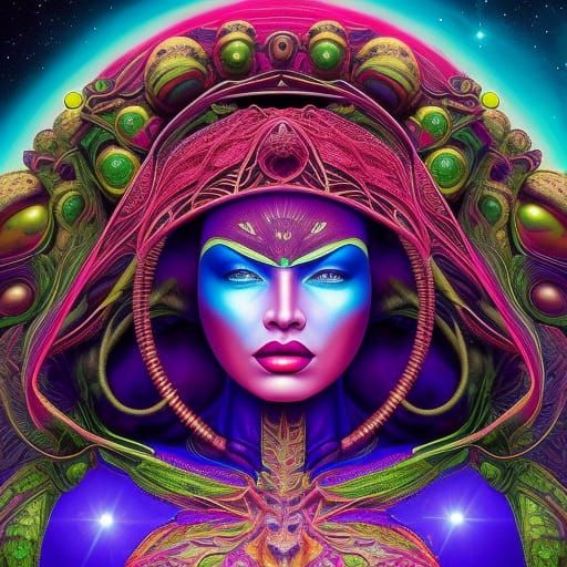 Space Alien Goddess 6 - Ai Generated Artwork - Nightcafe Creator