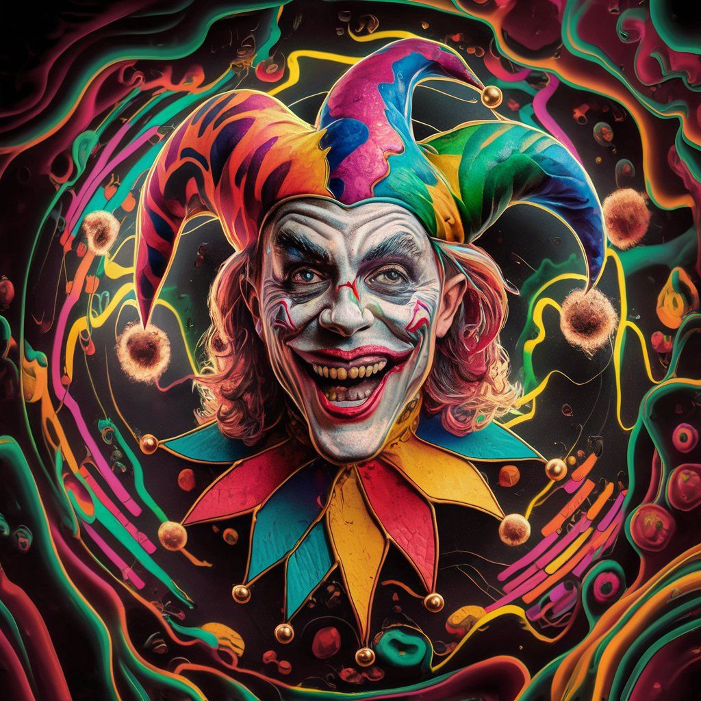 Trippy Jester - AI Generated Artwork - NightCafe Creator