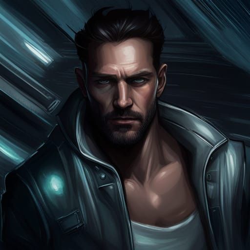 man in leather jacket - AI Generated Artwork - NightCafe Creator