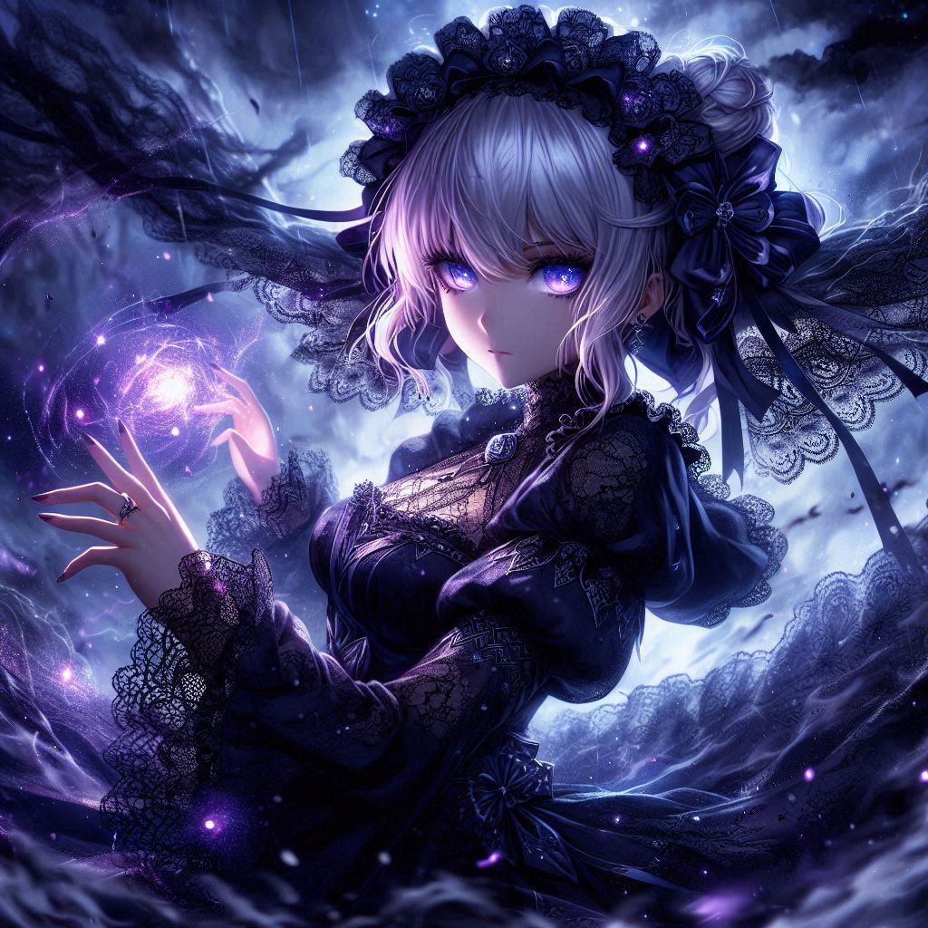 Anime style Morgan Le Fey by DALL-E 3