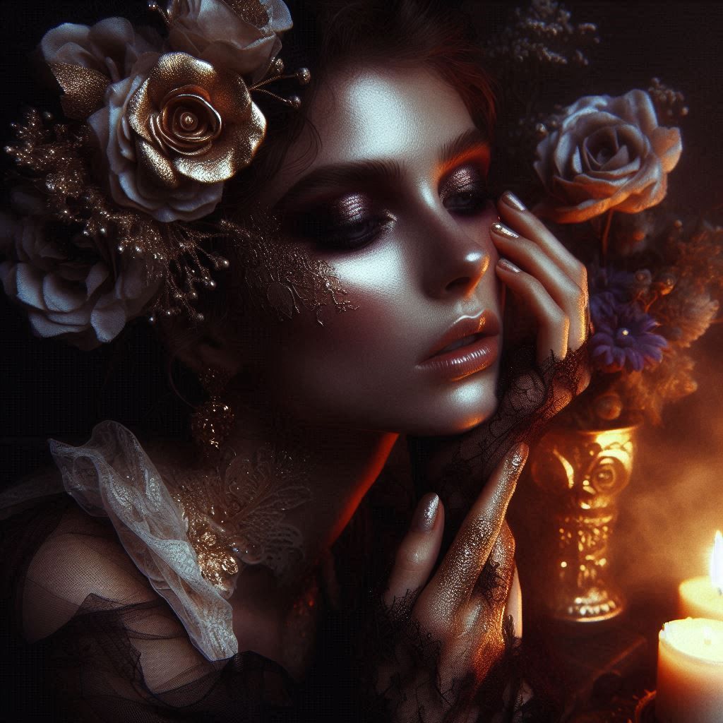 Flowery by candle light