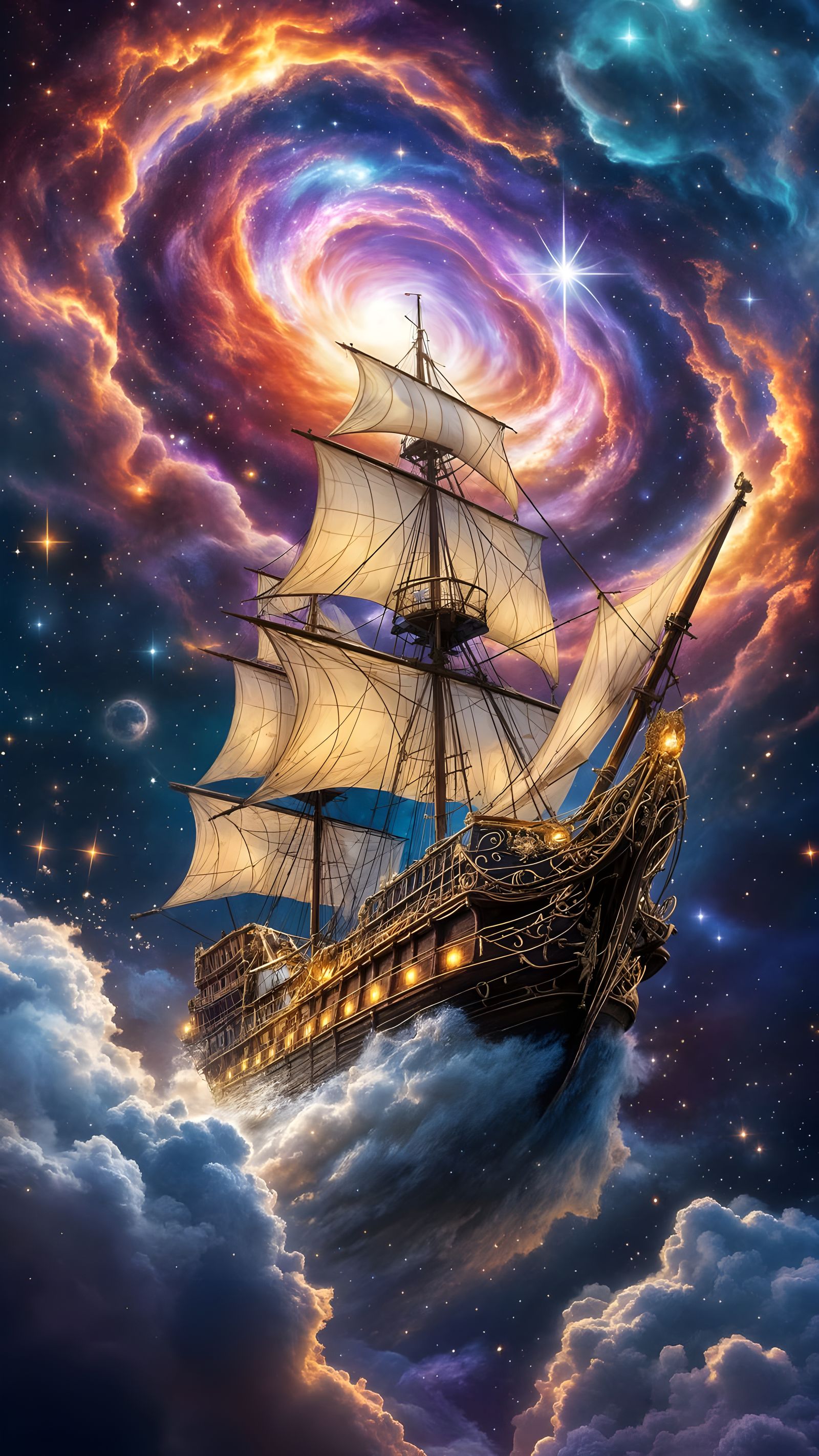 Voyage Through the Cosmic Sea  by @Adam Brown